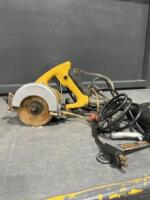 Power fist hand tile saw and corded 3/8 drill