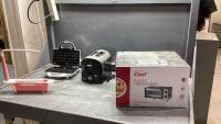 MASTER CHEF TOASTER OVEN, TOASTER, WAFFLE IRON, SINK ORGANIZER