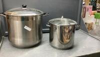 2 STAINLESS STEEL STOCK POTS