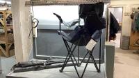 (2) ROLLS OF LANDSCAPE FABRIC + FOLDING CHAIR