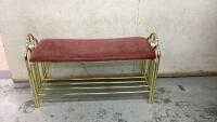 BRASS HALLWAY BENCH