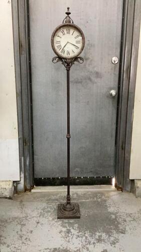 METAL ART FLOOR STANDING CLOCK
