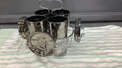 ETCHED GLASS TUMBLER SET