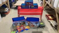 PAW PATROL STORAGE UNIT WITH COLLAPSABLE BINS
