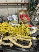 Basket of painting supplies