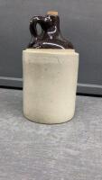 STONEWARE WHISKEY JUG