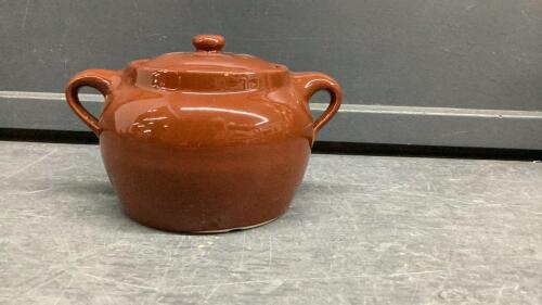 STONEWARE BEAN POT