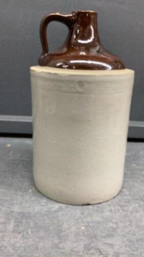 STONEWARE WHISKEY JUG