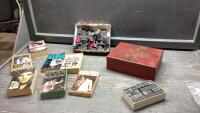 ELVIS BOOKS + MICHAEL JACKSON BOOK, DOMINOES, AND TRINKET BOX