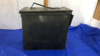 METAL ARMY AMMUNITION BOX, GOOD CONDITION