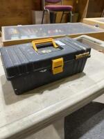Plastic toolbox of metal shears and nippers