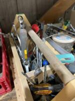 Wooden carry box of tools