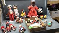 FLAT W/DOLLS OF THE WORLD AND ANTIQUE DOLLS/TOYS