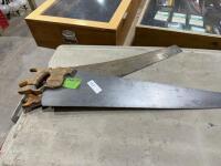Two antique wood saws