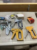 Bag of staple guns and staples