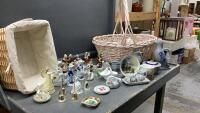 2 BASKETS OF FIGURINES