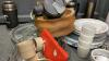 GOOD TOTE OF MISMATCHED SERVING PIECES - 5