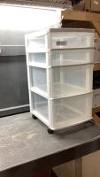 ROLLING 4-DRAWER STORAGE UNIT