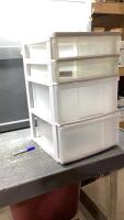 4-DRAWER PLASTIC STORAGE UNIT