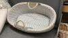 HANDLED BASKET AND PILLOWS - 2