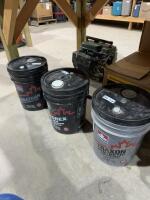 Three pails of fluid