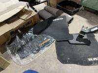 Set of Dodge floor mats and a side step