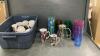 TOTE OF BEVERAGE CUPS AND GLASSES