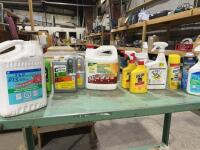 Two boxes of cleaning fluids