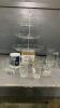 DESSERT SERVER & ASSORTED GLASSWARE
