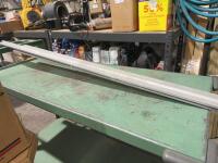 Three pieces of aluminum straight cut edge