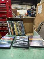 Box of fishing DVDs