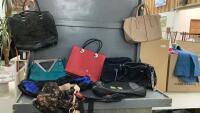 TOTE W/DUFFEL BAGS, PURSES, BOWLING BAG
