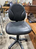 Black leather office chair