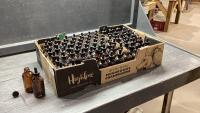 BOXFULL OF SMALL AMBER DROPPER BOTTLES