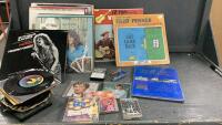 BOX W/ RECORDS & CASSETTES
