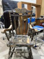 Wooden rocking chair