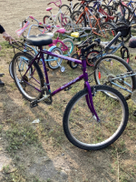 RAILEIGH PURPLE BIKE. ADULT