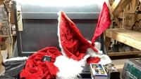 CHRISTMAS LIGHTS AND SANTA SUIT
