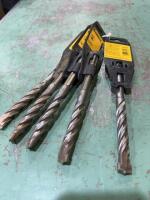 (5) DeWalt half inch concrete bits