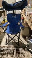 SHELF #10 - (2) FOLDING LOUNGE CHAIRS AND FOLDING CAMP CHAIR