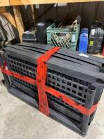 Plastic stacking shelves