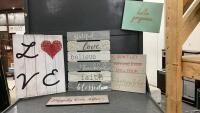 (5) DECOR SAYINGS - (4) ON WOOD