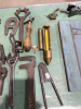 Blacksmith clenching tools, antique sets, knives punches, and a 1928 hardware and blacksmith supply catalogue number 23 - 5