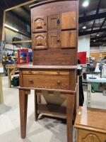 Solid oak sample cabinet