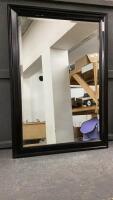 LARGE WALL MIRROR W/ BEVELLED GLASS - PLASTIC FRAME
