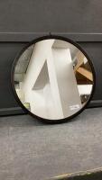 ROUND WALL MIRROR - METAL FRAME