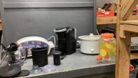 TOTE W/ EASY BAKE OVEN, KEURIG, CROCKPOT, NINJA BLENDER PARTS