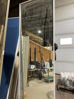(2) 28 1/2 inch mirrored closet doors