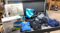 BOX W/TOILET SAFETY RAILS, PARAFIN SPA, KNEE BRACES, HEAT PADS