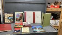 BOX OF BOOKS - ENCYCLOPEDIA, ARTWORK BOOKS, GOOD BEHAVIOR,CARD GAMES